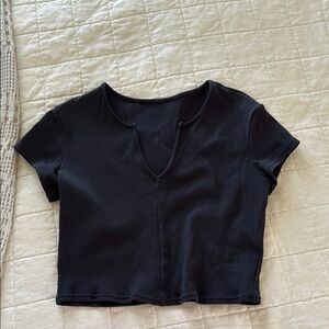 ALO Yoga Black Short Sleeve Tee